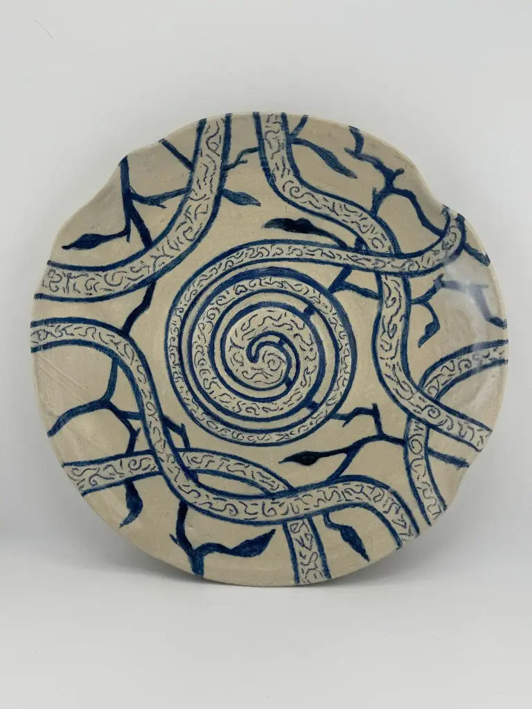 Assiette Racine feuillage