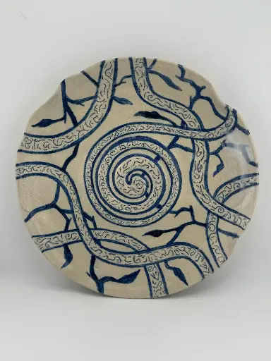 Assiette Racine feuillage